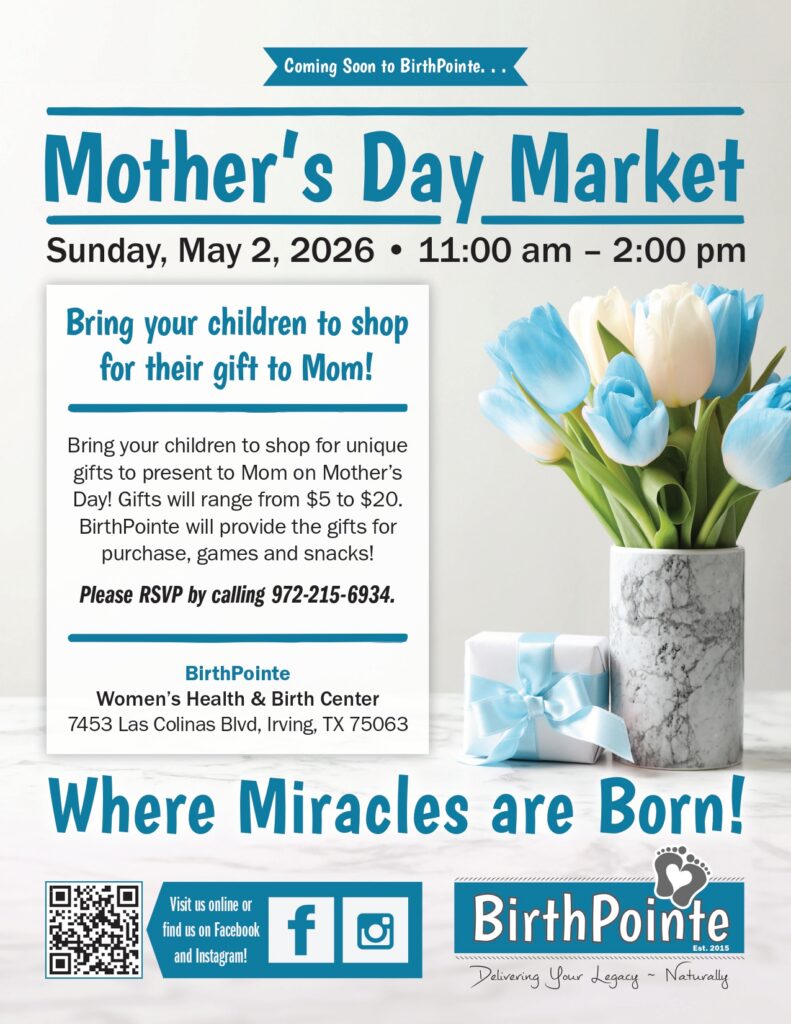 Mother's Day Market at BirthPointe birthing Center in Irving, TX